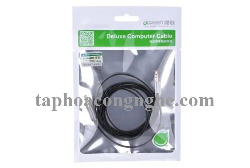 Ugreen 10723 0.5M màu Đen Cáp âm thanh 2 đầu 3.5mm dương dây dẹt AV119 30010723
